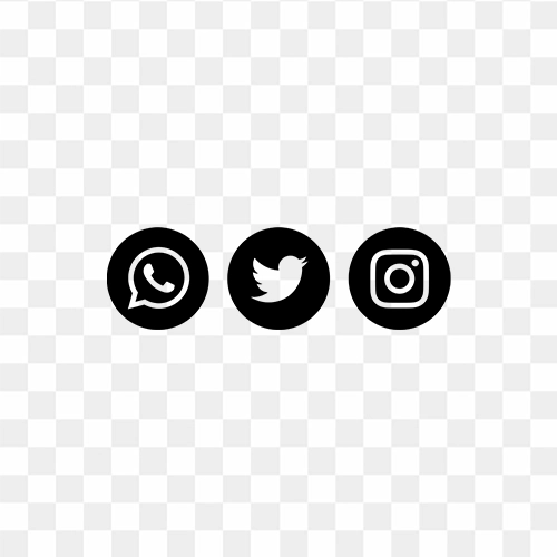 Whatsapp, Instagram and Twitter icon png